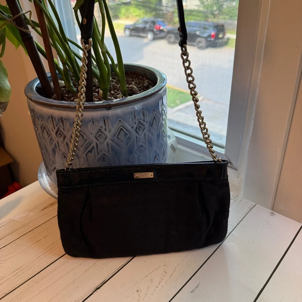 Kate Spade‎ | STORYBOOK Lining Shimmery Black Shoulder Bag, Vintage